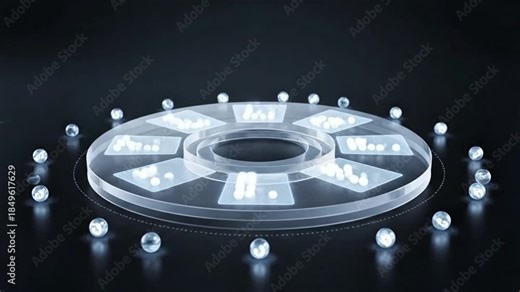 Futuristic automated sorting process, advanced manufacturing innovation