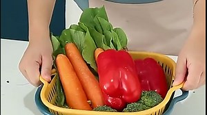 Kitchen Colander Strainer Set, Colander Plastic Set, Portable Food Strainer, 6Pcs Drain Basin and Basket for Washing and Draining Fruit, Vegetables, Bowls and More (Grey White-Upgrade)