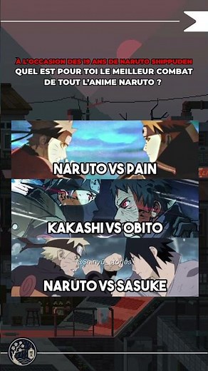 Quel est pour toi le MEILLEUR combat de tout l’anime Naruto ? 🔥