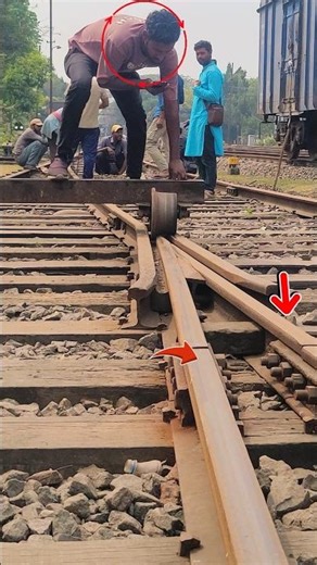 Push trolley line change point. #shorts #trolley #Line #railway #usa