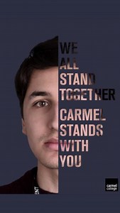 We are excited to launch our new campaign - 'Carmel Stands With You!' The purpose of this campaign is to empower our students to support their friends and peers. We encourage students to stand together against misogyny, racism, homophobia, discrimination and intolerance. We ask you to always support each other! If you hear something that you disagree with, please speak to a member of staff that you feel comfortable confiding in. Keep on the lookout for our campaign posters around college! #carme