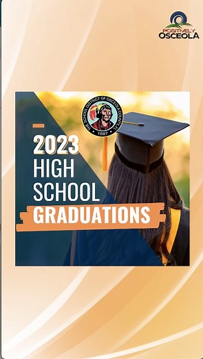 2.7K views · 19 reactions | Osceola County School District will hold its 2023 high school graduations from Monday, May 22nd to Friday, May 26th at Osceola Heritage Park in Kissimmee. All graduation ceremonies will be live streamed on YouTube. Visit positivelyosceola.com for specific dates and times. #OsceolaSchools #2023Grads | Positively Osceola | Facebook