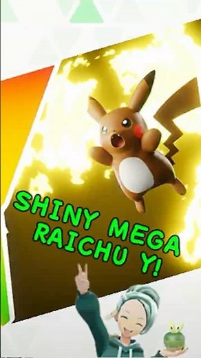Shiny Mega Raichu Y is so adorable! #pokemon #shinypokemon #megapokemons #pokemonlegendsza #raichu