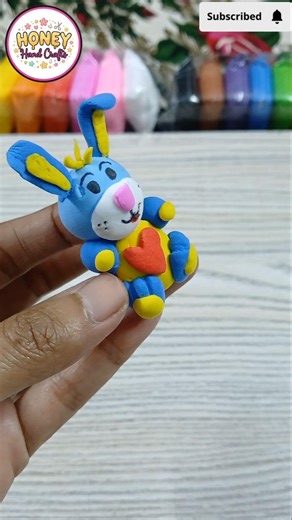 DIY Cute Clay Rabbit 🐰#diy #clay #trending #rabbit #viralshorts
