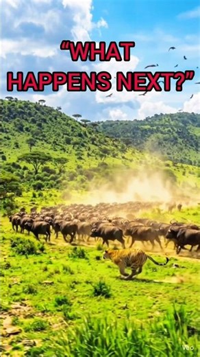 “One Predator vs A Thousand… The Stampede Turns Deadly #wildlife #animal #animal