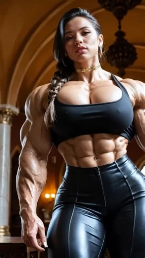 Structuring the physique like a work of art. 🖤💪 Power, aesthetics, and a little bit of edge. #musclemommy #fitnessart #aesthetic #strongwomen #bodybuilding #art #ai #aiart #midjourneyv6