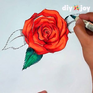 6.8K views · 65 reactions | Learn how to draw roses with this easy to follow step by step tutorial. https://diyjoy.com/how-to-draw-a-rose/ | DIY Joy | Facebook