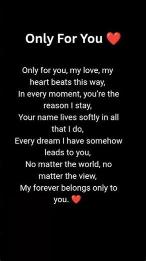 Only For You ❤️ | A Love That Will Never Change#OnlyForYou#MyHeartbeat#ForeverLove#TrueLove#Soulmate