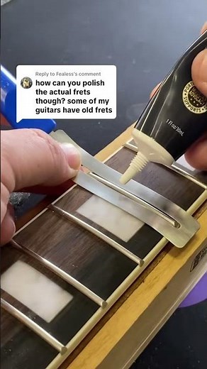 Easy way to polish guitar frets #guitar #fender #polish #frets #guitar #how #guitartech #luthier