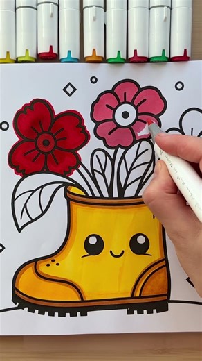 Turning This Boot Into a Flower Pot 🌼👢 #shorts #asmrcoloring #satisfying