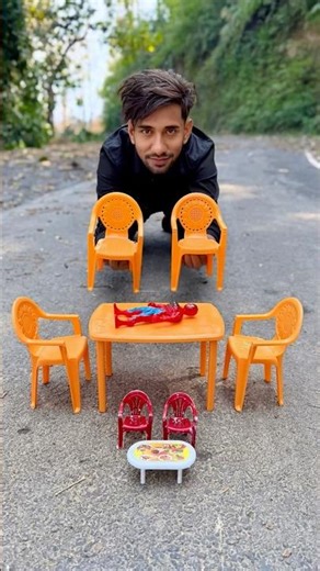 Mini Vs Medium Dining Table set Unboxing Video 😄#shorts