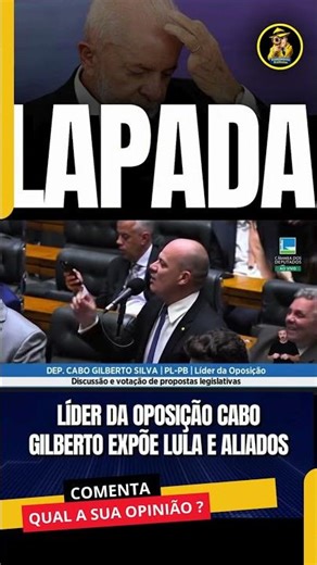 Congressman Cabo Gilberto makes accusations against Lula's government in debate about retirees.