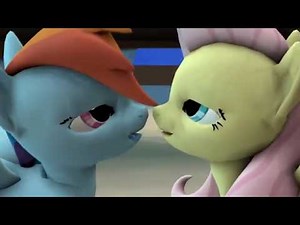 Rainbow Dash Y Fluttershy Besándose