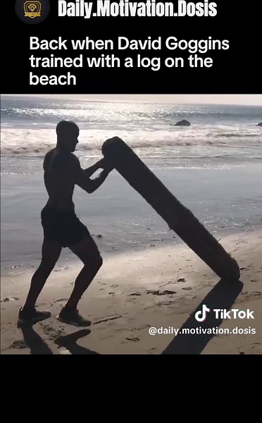 Back when David Goggins trained with a log on the beach — carrying, lifting, and dragging it through the sand like it was part of his daily routine. #motivation #mentality #mindset #discipline #goggins