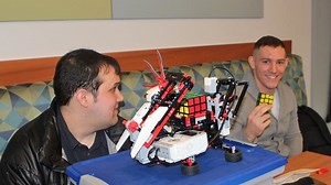 Davis constructs robot to solve Rubik's Cube