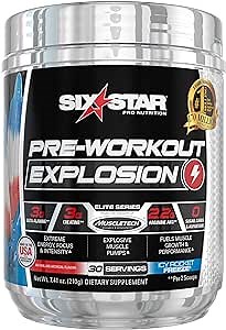 Six Star Pre Workout PreWorkout Explosion | Pre Workout Powder for Men & Women | PreWorkout Energy Powder Drink Mix | Sports Nutrition Pre-Workout Products | Pink Lemonade (30 Servings)