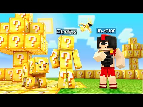 MINECRAFT pero TODO lo que TOCO se CONVIERTE en LUCKY BLOCK 😱