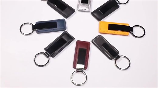 Factory High Quality Promotional Products Marketing Gifts With Laser Engraving Custom Logo Pu Leather Kerying Keychain