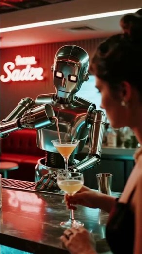 Back to the 1950s! Robot Bartender Mixes Future Retro Vibes—This American Fantasy Is Awesome