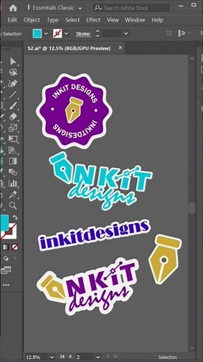 Learn to Create Stickers Designs in adobe illustrator #adobeillustrator #design