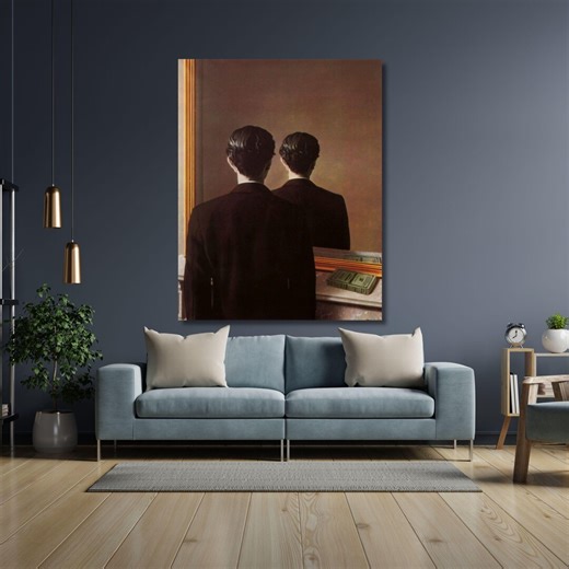 René Magritte “la Reproduction Interdite” Canvas Wall Art, Surrealism Painting Print, Magritte Poster, Modern Abstract Wall Decor - Etsy