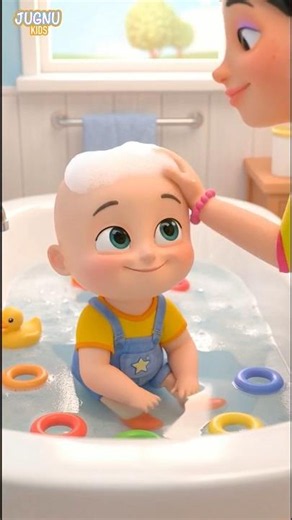 Bathing song | Baby Play In Mud | Baby Cartoon & Kids Song #shorts