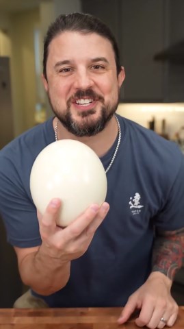 Scrambled Ostrich Egg