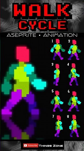 Pixel Art: Create a Walk Cycle (Animation + Sprite Sheet) #pixelart #aseprite #animation
