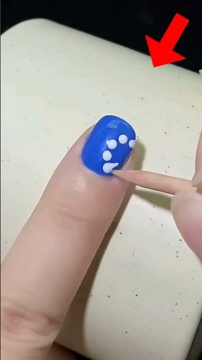 imple Blue Flower Nail Design Using Basic Tools 💙🌸 Easy Nail Art Tutorialoutput
