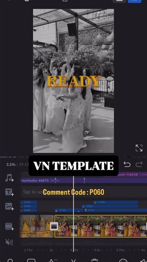 Viral Editing Templates on Instagram: "Paid Wedding Template: You are Not Ready 🔥 • Comment Code : P060 . 🎬Required Clips : 30 (Photo/Video) Note : Clips are used For Presentation purposes only ! . 🏷️To Download Visit Link In Bio or Direct Scan QR Code in Vn App - Code P060 . . [haldi, sangeet, wedding vn template] #Wedding #haldi #family #vneditor #vntemplate"