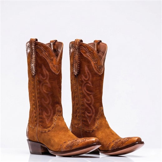 Custom Hand-tooled Suede Cowboy Boots – Floral Western Footwear for Men - Etsy