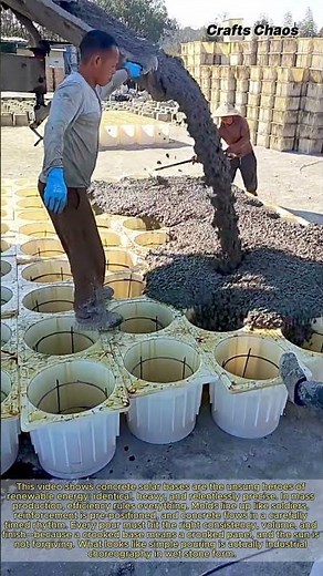 Mass Production of Concrete Solar Bases: Watch the Pouring Process