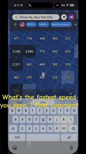 Verizon 5g UW MmWave in Times Square. What’s the fastest you seen? #manhatten #NYC