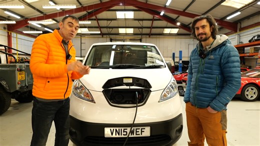 An electric camper on a long journey