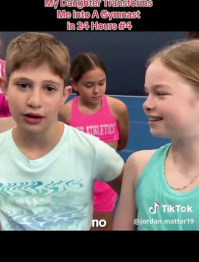 My Daughter Transforms Me Into A Gymnast in 24 Hours #4 #jordanmatter #challenge #saysaymatter #gymnastics #dance #salishmatter