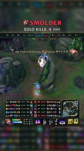 Smolder SOLO KILLS Jinx | EUNE Master Patch 26.13 #shorts