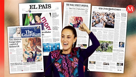 Triunfo de Claudia Sheinbaum acapara portadas de periódicos mundiales