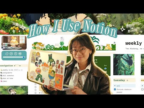 how I use notion as a busy college student! // free aesthetic templates
