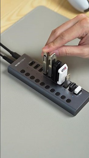 Running Out of USB Ports? This 10-Port USB Hub Solves It 🔌 #acasis
