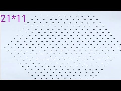 easy kolam design with dots | easy muggulu | simple rangoli | flower rangoli