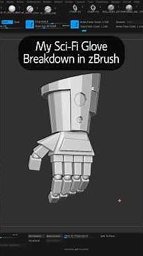 LowPoly Robotic Hand 3D Modeling in zBrush Tutorial