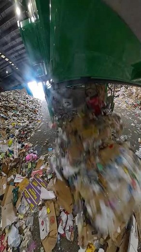 Emptying a Full Truck of Recycling