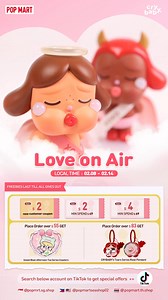 🔈EVENT🔈 Join Love on Air—our special Valentine’s live stream on POP MART TikTok Shops! 💘 Get ready for exclusive coupons, special gifts, and endless surprises while we unbox the love together! 🎀 📅Event duration: February 8-February 14 Join the live stream now for more surprises! 🎉 https://www.tiktok.com/@popmart.sg.shop https://www.tiktok.com/@popmartseashop02 https://www.tiktok.com/@popmart.th.shop | POP MART Online Stores