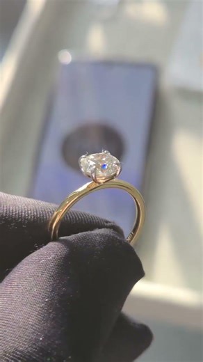 2 Carat Round Cut Solitaire Engagement Ring in Yellow Gold 💎#ring #finejewelry