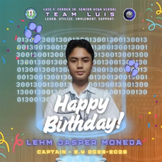 𝗦𝘆𝘀𝘁𝗲𝗺 𝘂𝗽𝗱𝗮𝘁𝗲: Belated birthday patch installed for our 𝐂𝐚𝐩𝐭𝐚𝐢𝐧 𝐋𝐞𝐡𝐦 ! 🚀✨ You’re the CPU powering 𝗧𝗲𝗮𝗺 𝗟𝗨𝗜𝗦, always debugging challenges and upgrading our wins ⚡ Even if this greeting lagged in the cloud ⏳☁️, the bandwidth of our appreciation is infinite. Wishing you a bug-free year full of upgrades, joy, and endless RAM for success 🎂🎮📡 | Team LUIS