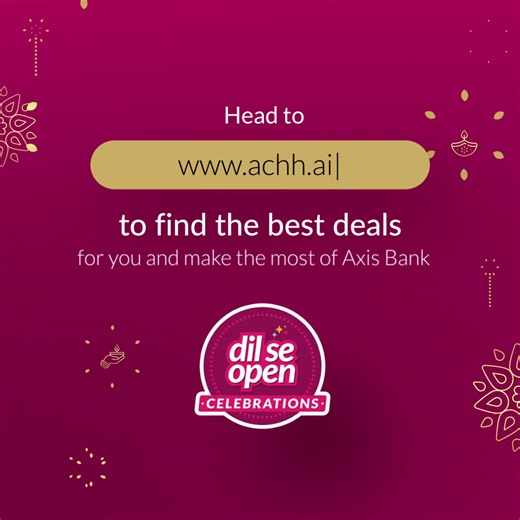 3.2K reactions · 106 comments | Looking for the best festive offers? Achh.ai from Axis Bank #DilSeOpenCelebrations has got you covered! Find personalised deals across shopping, travel or dining and make your purchases meaningful. Because with Achh.ai, every shopping trip comes with a little extra achhai. Start your journey today at www.achh.ai! #AchhaiKabhiRukhniNahiChahiye | Axis Bank | Facebook