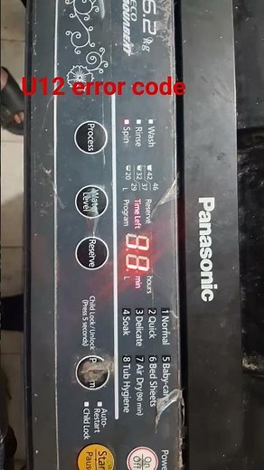 how to solve U12 error code Panasonic washing machine| U12 error code Panasonic washing machine| U12