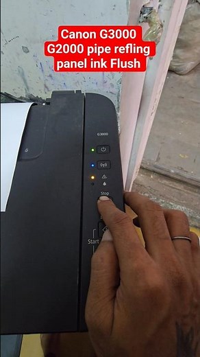 Canon G2000 G3000 printer pipe refling panel ink Flush head Cleaning #headcleaning #inkflash