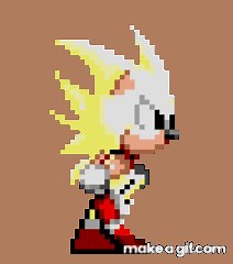 Super Sonic Walking on Make a GIF
