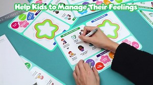 Aizweb Big Feelings Deck-12 Pack 9x12" Dry Erase Emotions Flash Cards with Coping Skills,Feelings Chart for Kids,Autism & ABA Tools,Calm Down Corner Supplies for Preschool Kindergarten Classroom